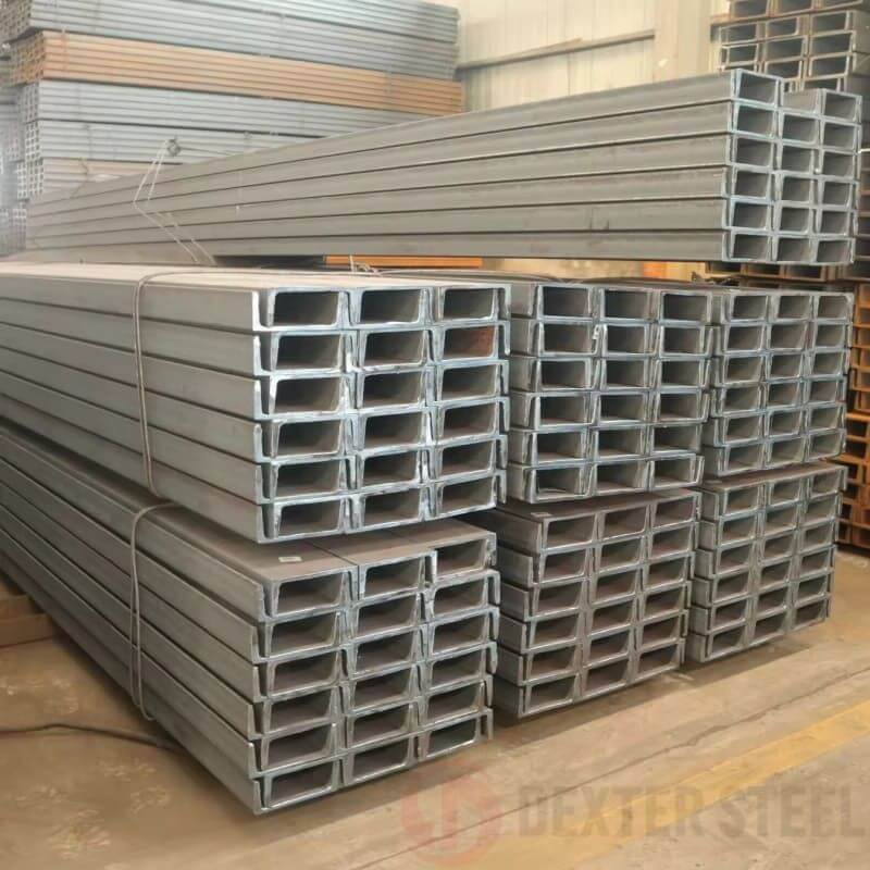 Carbon steel channels with standard structural profile