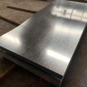 Galvanized steel plates with zinc spangles, corrosion resistant