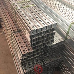 Slotted channel steel with regular punched holes