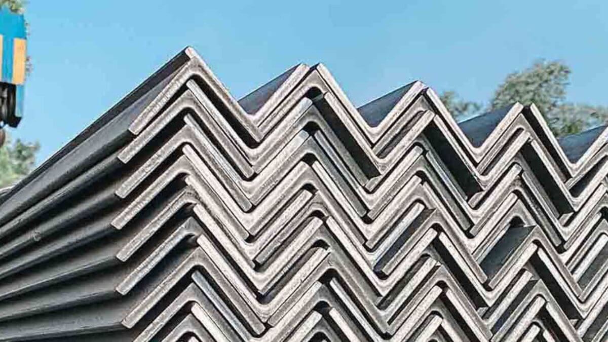 Steel angle sections used in structural framing and support systems